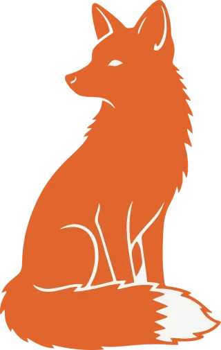 Fox Animal Silhouette Stickdatei