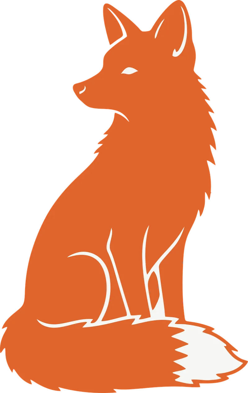 Fox Animal Silhouette Stickdatei – Tiere