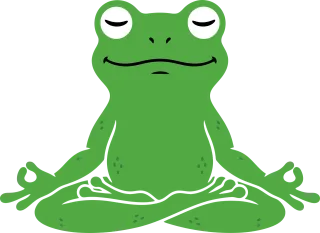 Frog Meditation Yoga Stickdatei