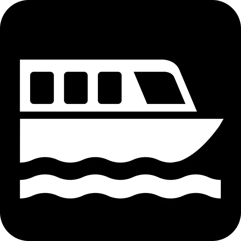 Ferry Boat Black Stickdatei – Fahrzeuge