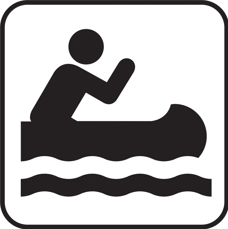 Rafting Boat Canoe Stickdatei – Natur