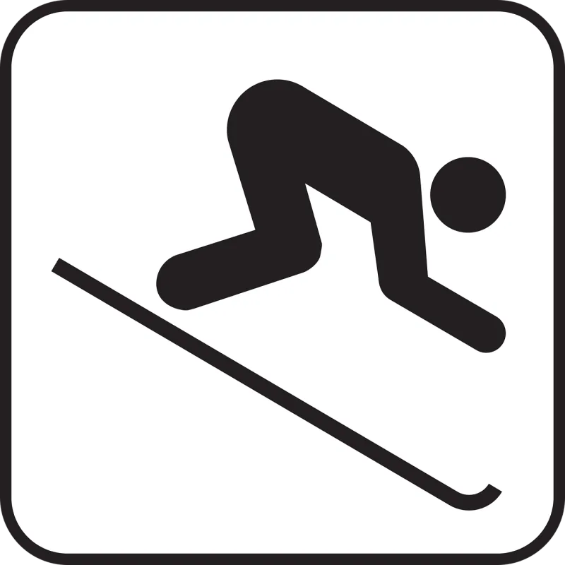 Skiing Ski-run Downhill Stickdatei – Sport