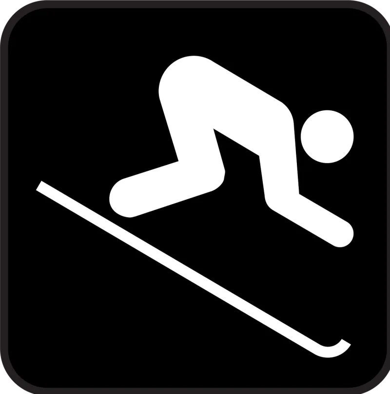 Skiing Ski-run Downhill Stickdatei – Sport
