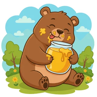 Bear Cute bear Funny bear Stickdatei – Tiere