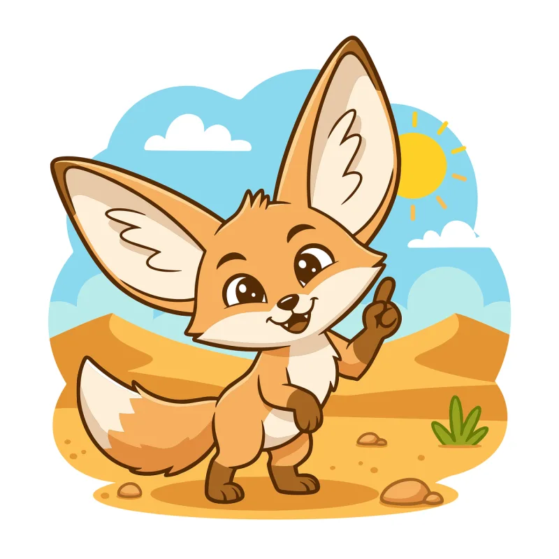 Ai generated Fennec Fennec fox Stickdatei – Tiere