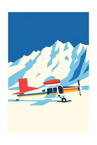 Airplane Aviation Mountains Stickdatei