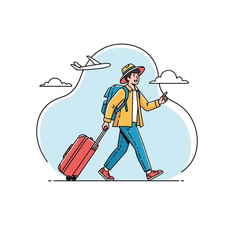 Ai generated Businessman Traveler Stickdatei – Kinder
