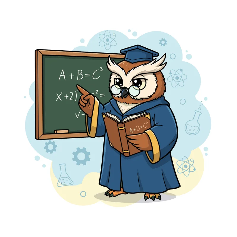 Ai generated Owl illustration Teacher owl Stickdatei – Tiere