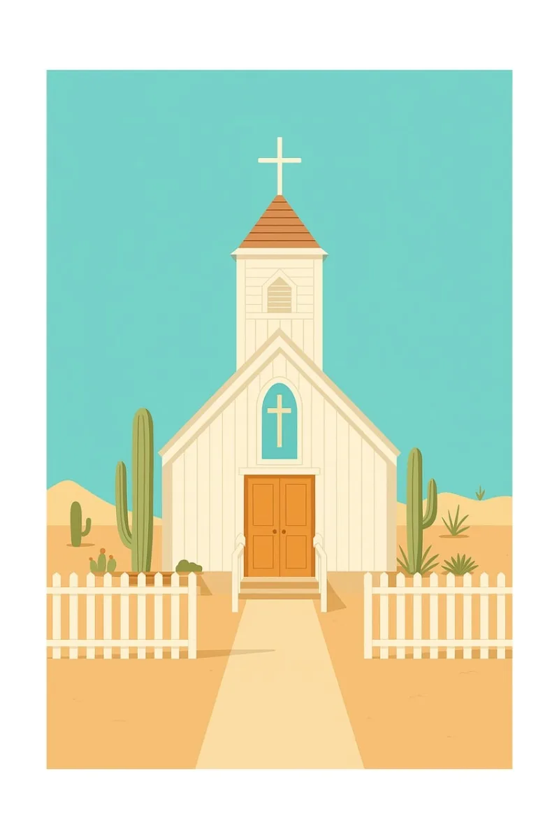 Church Desert Architecture Stickdatei – Natur