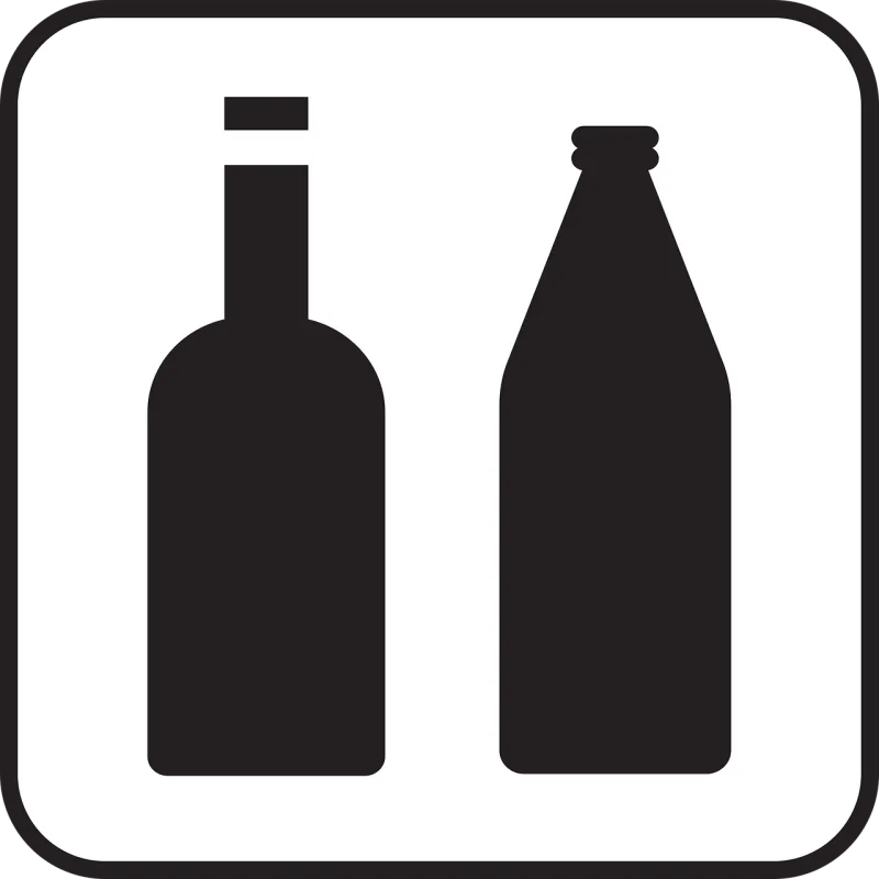 Bottles Glass Drinking Stickdatei – Essen & Trinken