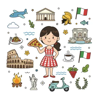 Italy Italian culture Rome Stickdatei