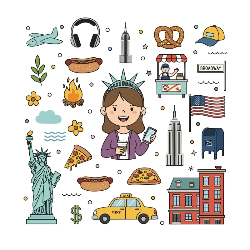 Usa American culture New york Stickdatei – Essen & Trinken