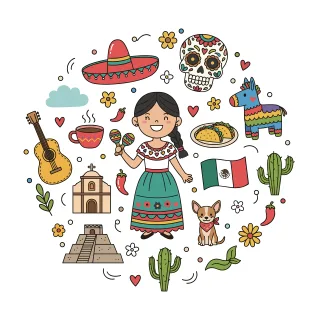 Mexico Mexican culture Sombrero Stickdatei