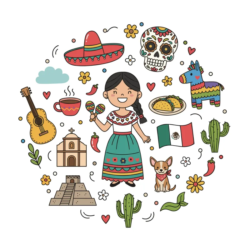 Mexico Mexican culture Sombrero Stickdatei – Natur