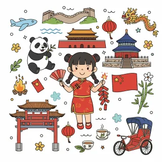 China Chinese culture Beijing Stickdatei