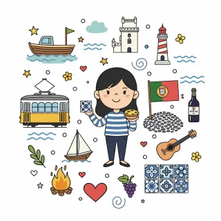 Portuguese Portuguese culture Lisbon Stickdatei – Essen & Trinken