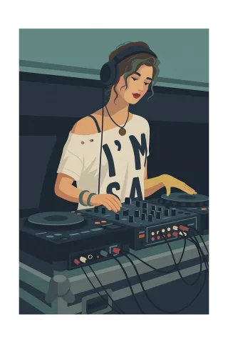 Dj Music Mixer Stickdatei
