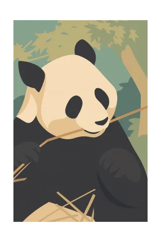 Panda Bamboo Forest Stickdatei