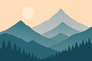 Mountain panorama Landscape Mountain world Stickdatei