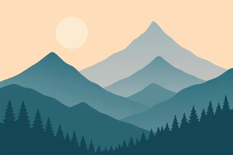 Mountain panorama Landscape Mountain world Stickdatei – Natur