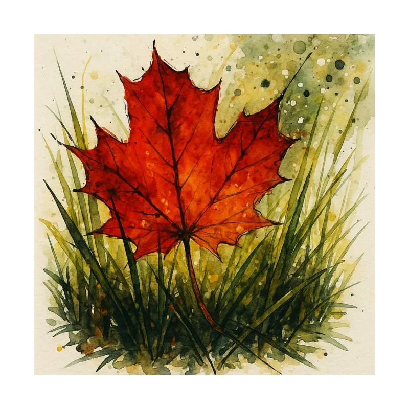 Autumn Leaf Maple Stickdatei – Natur