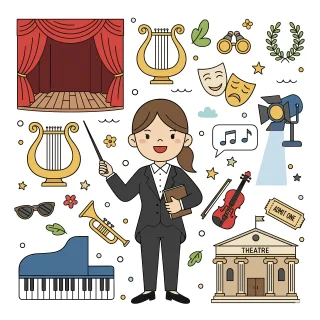 Classical music Theater Opera Stickdatei
