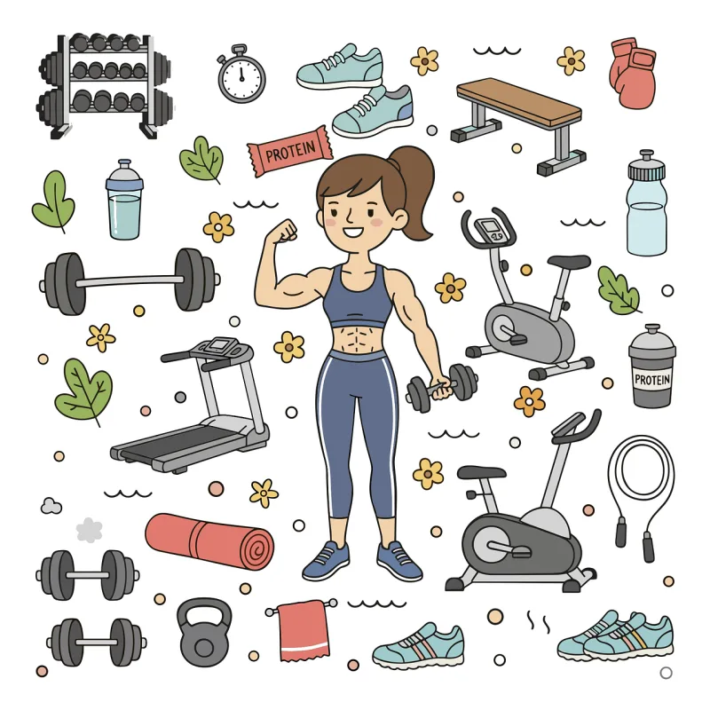 Ai generated Gym Fitness Stickdatei – Sport