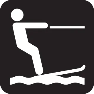Water ski Nature Fun Stickdatei