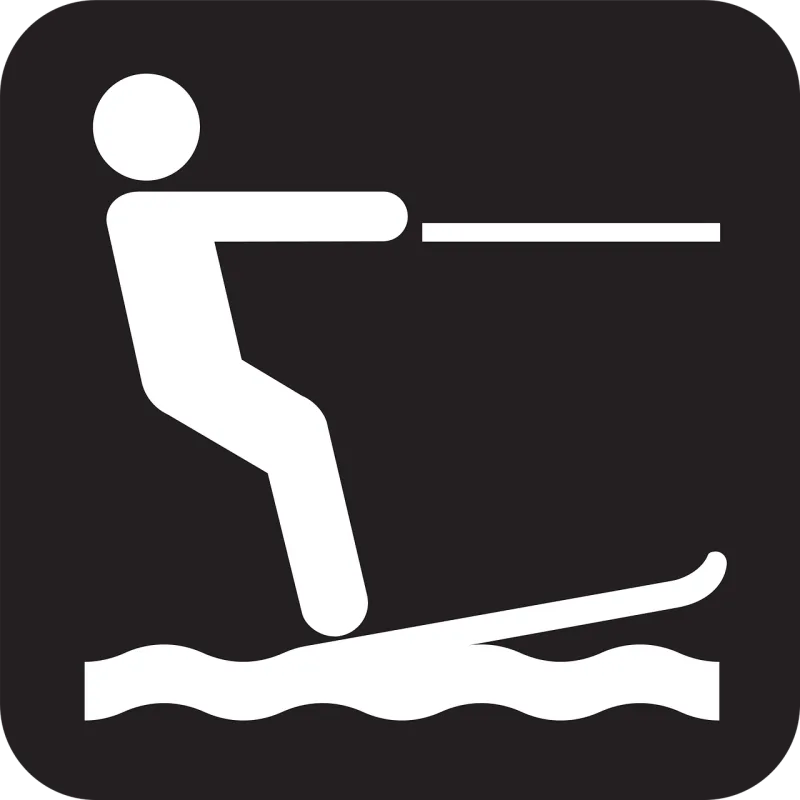 Water ski Nature Fun Stickdatei – Sport