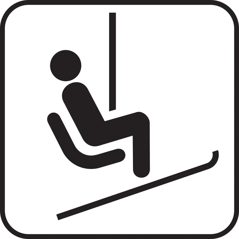 Ski lift Lift Ski-lift Stickdatei – Sport