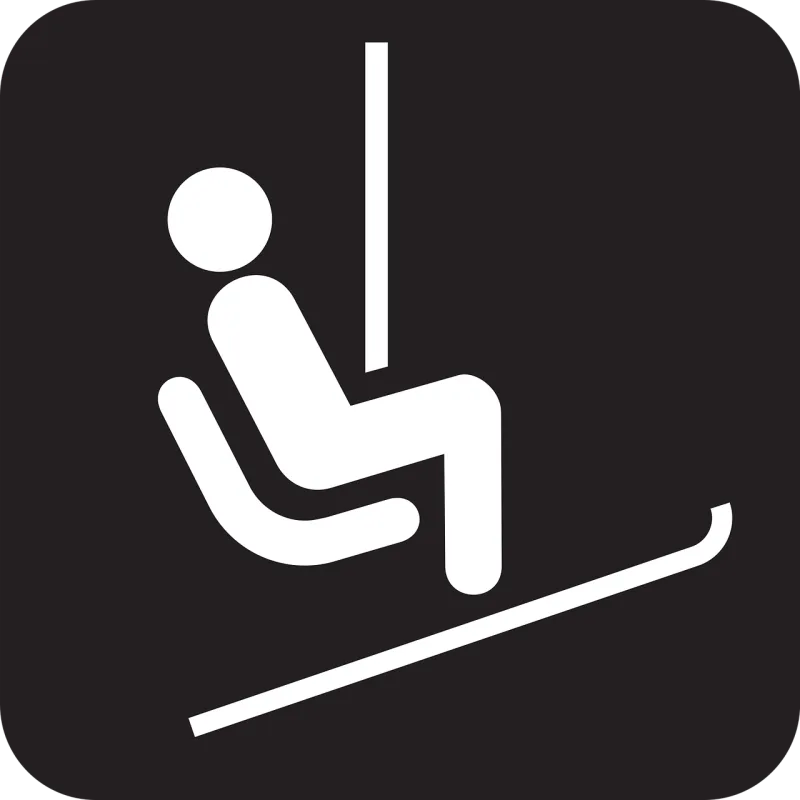 Ski lift Lift Ski-lift Stickdatei – Sport