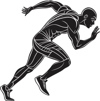 Running man Running silhouette Runner Stickdatei