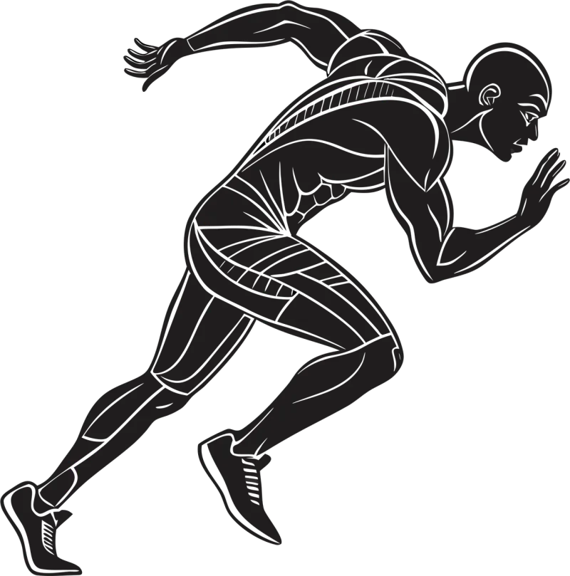 Running man Running silhouette Runner Stickdatei – Sport