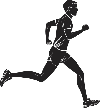 Running man Running silhouette Runner Stickdatei