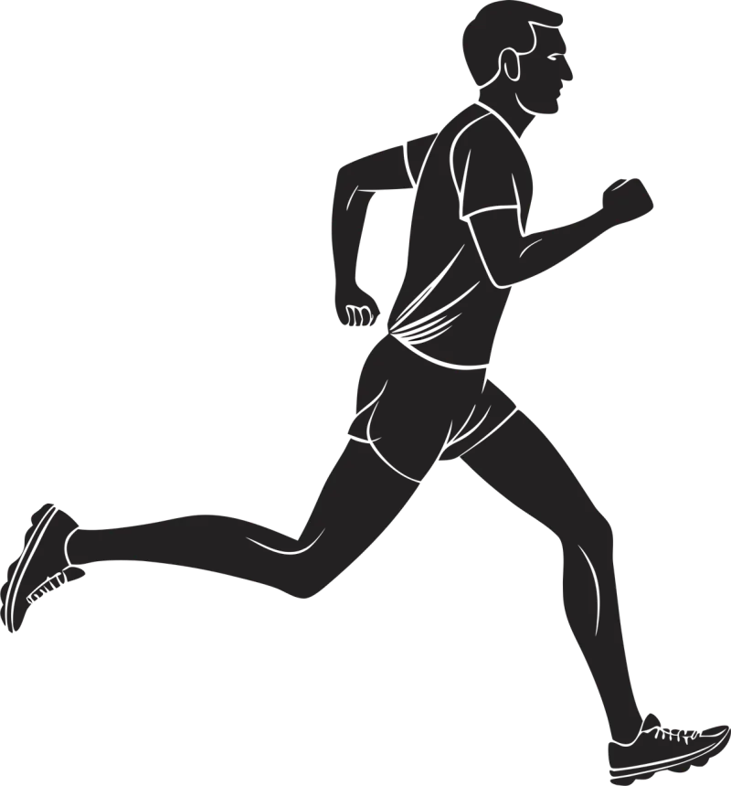 Running man Running silhouette Runner Stickdatei – Sport