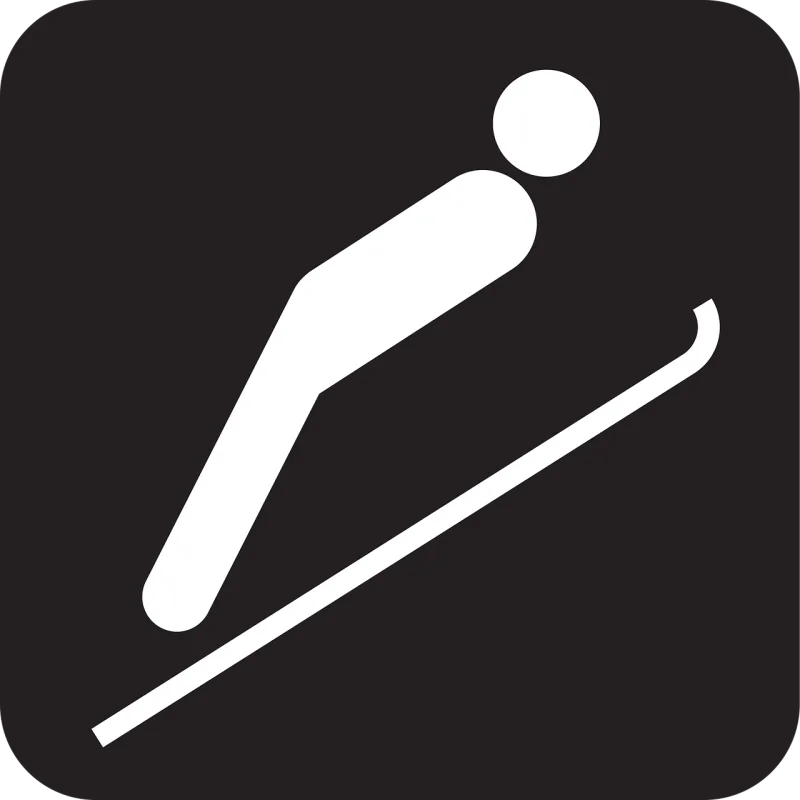Ski-jumping Ski jumping Winter Stickdatei – Sport