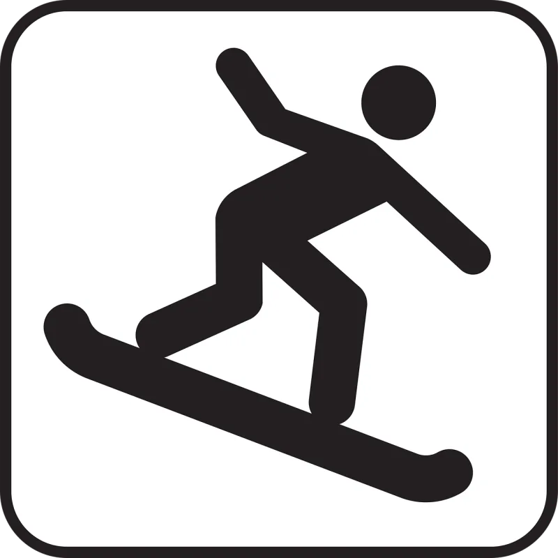 Snowboard Skiing Snow Stickdatei – Sport
