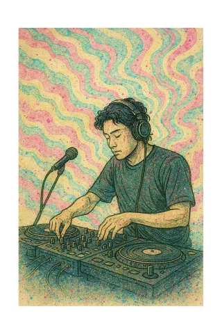 Dj Music Sound Stickdatei