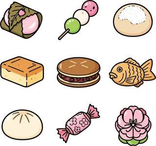 Sweets Japan Wagashi Stickdatei