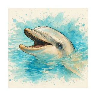 Dolphin Watercolor Watercolordolphin Stickdatei