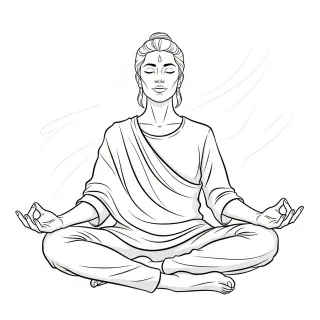 Meditation Yoga Mindfulness Stickdatei