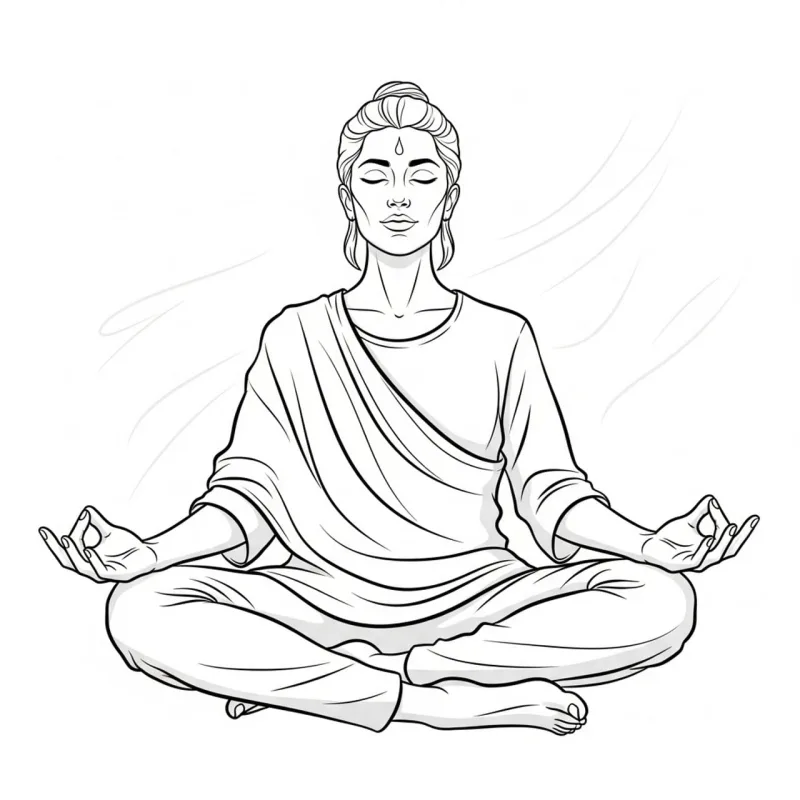 Meditation Yoga Mindfulness Stickdatei – Sport