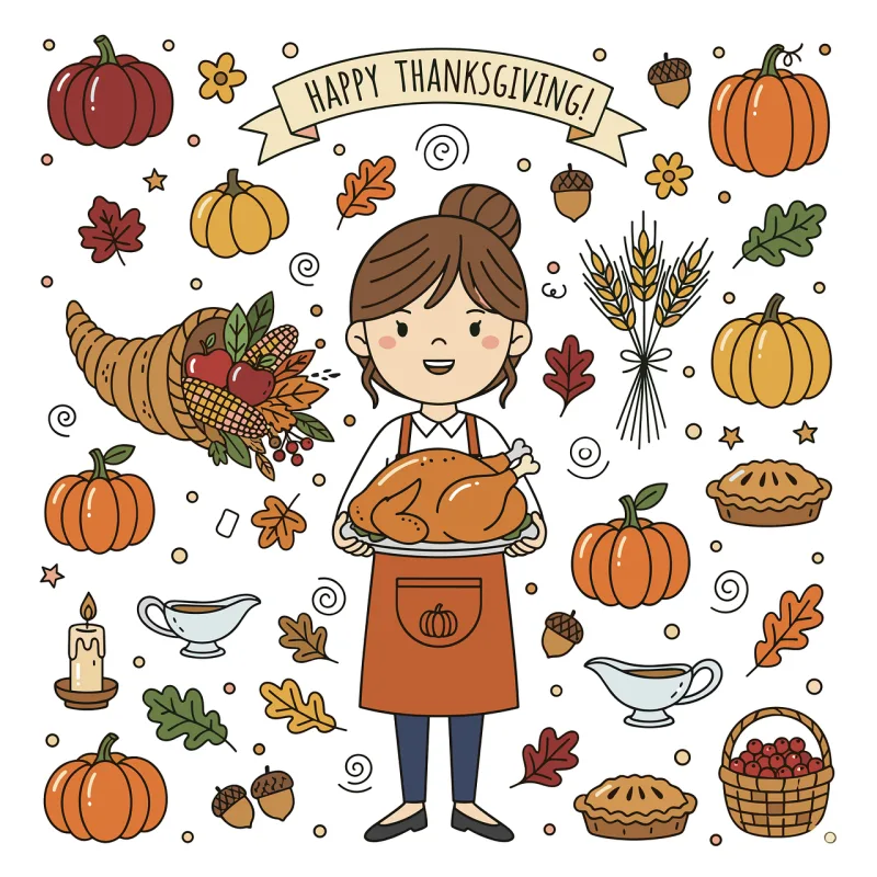 Thanksgiving Happy thanksgiving Turkish Stickdatei – Weihnachten