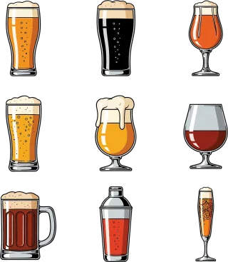 Beer Alcohol Drinks Stickdatei – Essen & Trinken