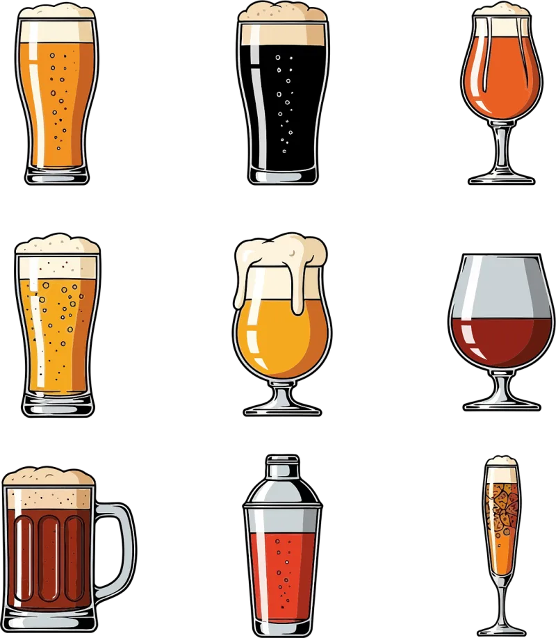 Beer Alcohol Drinks Stickdatei – Essen & Trinken