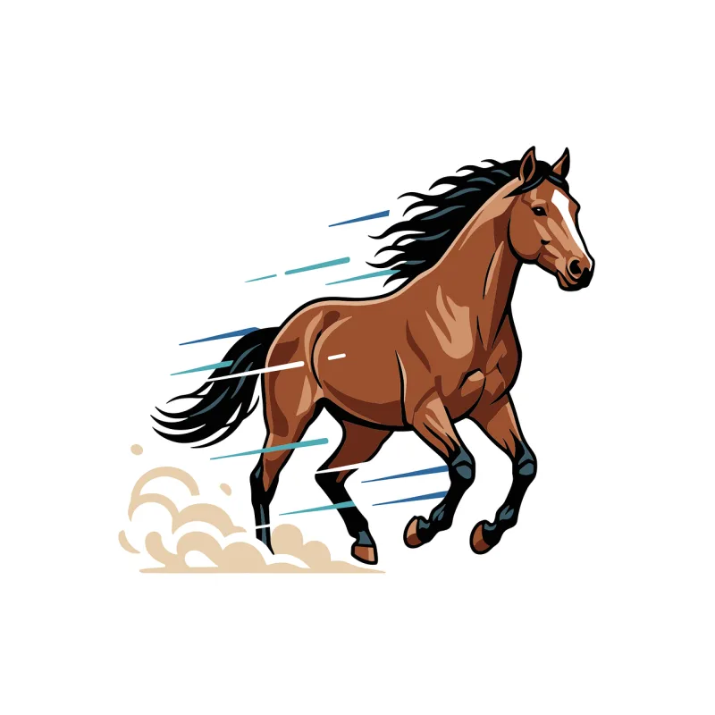 Horse Running horse Galloping Stickdatei – Sport