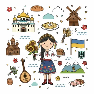 Ukraine Ukrainian culture National costume Stickdatei