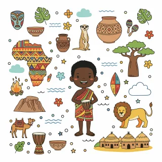 Africa African culture Nature Stickdatei