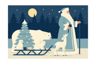 Christmas Winter Santa Stickdatei