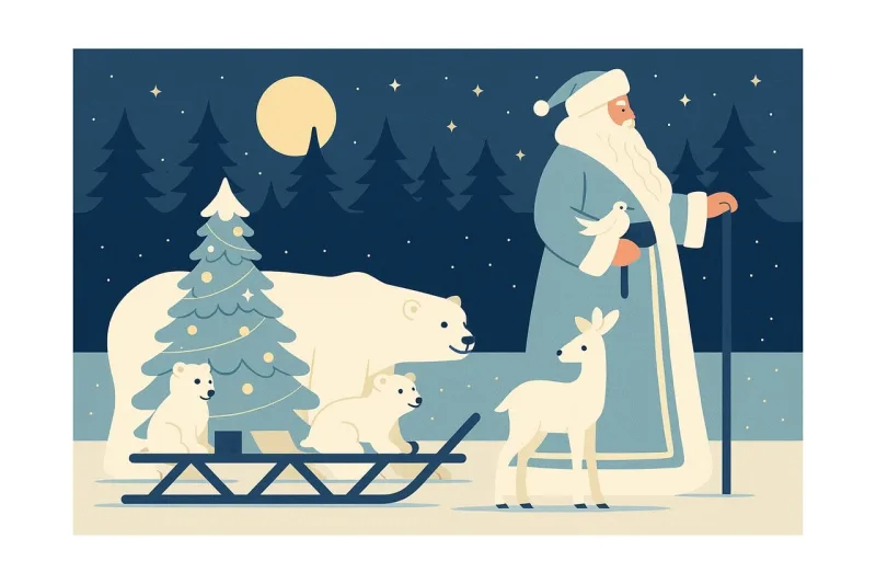 Christmas Winter Santa Stickdatei – Weihnachten